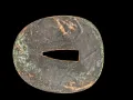 Plain dark oval seppa, blade-aperture only