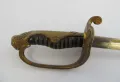 The hilt from the other side, showing the nanako-ground backstrap and the mon set into the strap