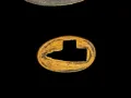 Small bronze spacer piece with irregular cutout