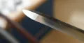 The spear point from a second angle, showing the polish and the facets of the point