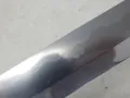 The polished surface of the blade along the shinogi-ji