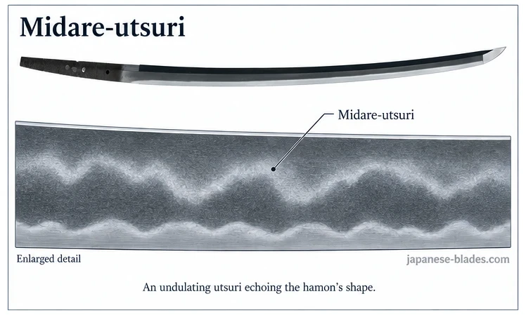 Midare-utsuri — example